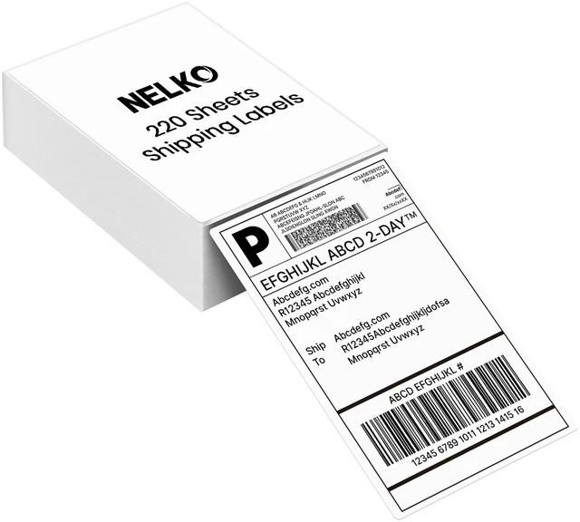 Main image of 4x6 Thermal Labels Fanfold, 220 Shipping Labels for Label Printer Commercial Grade, No BPA or BPS, Print Clear and Sharp, Direct Thermal Shipping Labels Compatible with Thermal Printer
