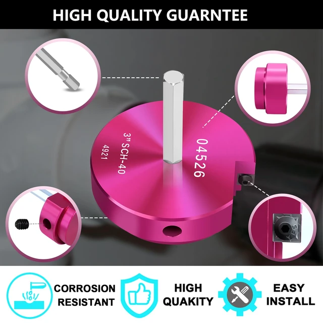 Alt view image 5 of 7 - PVC Pipe Reamer 3Inch Head, PVC Fitting Saver w/ 3/8-In Hex Shaft Socket Saver Plastic Pipe Fitting Reamer Plumbing Tool for Schedule 40 CPVC ABS Socket Hub Removing,Fits 1/2" Standard Drills