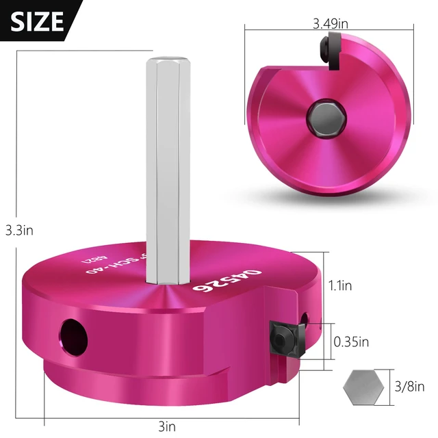 Alt view image 7 of 7 - PVC Pipe Reamer 3Inch Head, PVC Fitting Saver w/ 3/8-In Hex Shaft Socket Saver Plastic Pipe Fitting Reamer Plumbing Tool for Schedule 40 CPVC ABS Socket Hub Removing,Fits 1/2" Standard Drills