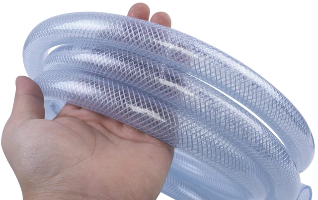 Alt view image 3 of 6 - High Pressure Braided Clear Flexible PVC Tubing 1/2" ID,10ft