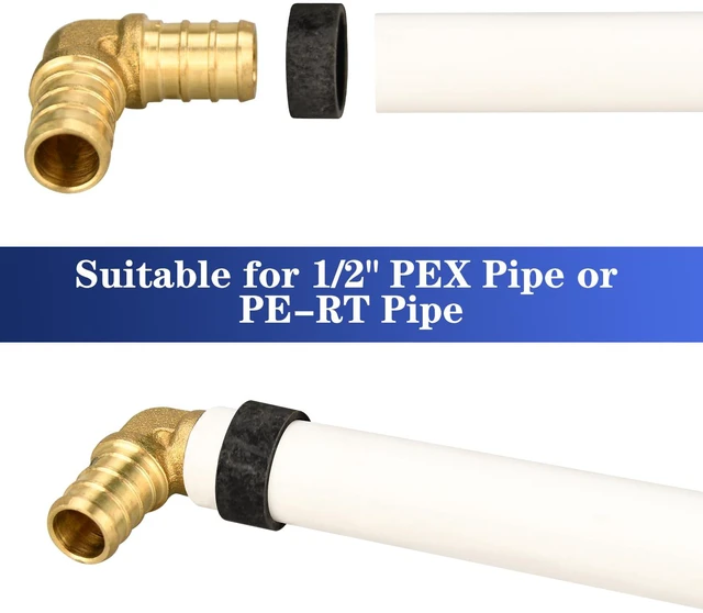 Alt view image 3 of 7 - 100 Pack 1/2" PEX Copper Crimp Rings for Pex Pipe Connection