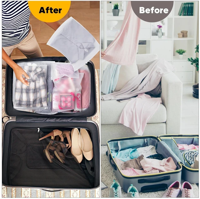 Alt view image 2 of 6 - 14x20 Inch Frosted Clothes Packaging Bags for Shipping 50Pcs No Vent Holes Frosted Zipper Clothing Packaging Bags for Small Business, Clear Apparel Bag for Winter clothes, Blankets, Backpack