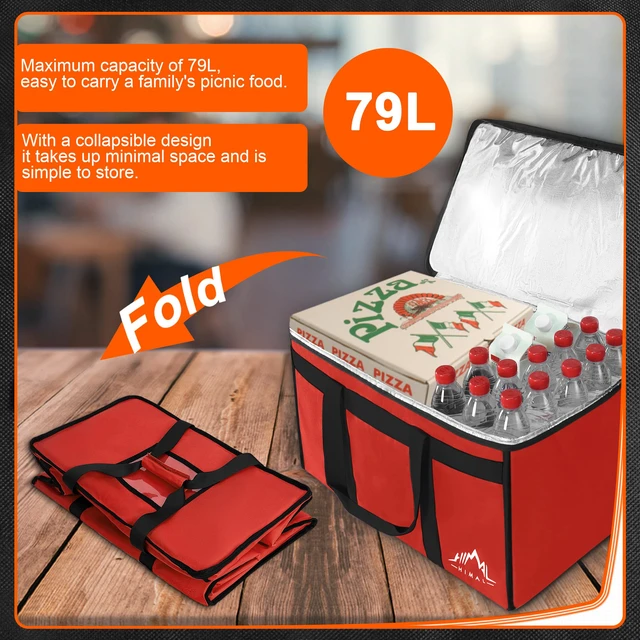 Alt view image 3 of 7 - Insulated Food Delivery Bag,XXXL-23Wx15Hx14D inches (Red) Premium Insulated Grocery BagFit for Uber Eats, Doordash, Commercial Catering TransportationHOT/COLD Food Delivery