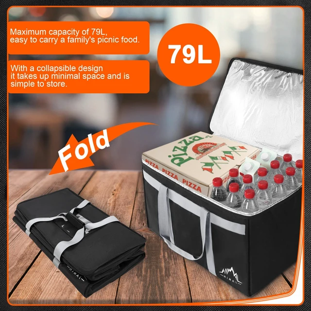 Alt view image 3 of 7 - Insulated Food Delivery Bag XXXL-23Wx15Hx14D inches Premium Insulated Grocery Bag for HOT/COLD Food Delivery, Fit for Uber Eats, Doordash, Commercial Catering Transportation