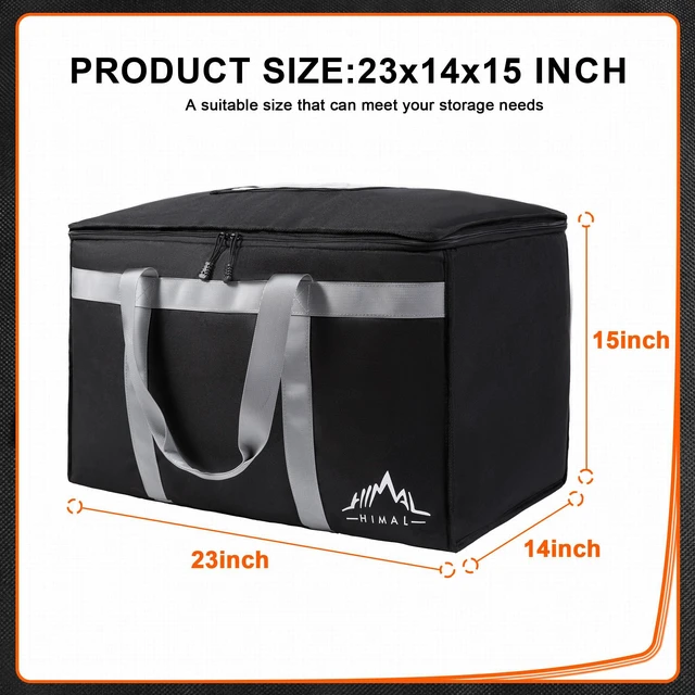 Alt view image 2 of 7 - Insulated Food Delivery Bag XXXL-23Wx15Hx14D inches Premium Insulated Grocery Bag for HOT/COLD Food Delivery, Fit for Uber Eats, Doordash, Commercial Catering Transportation