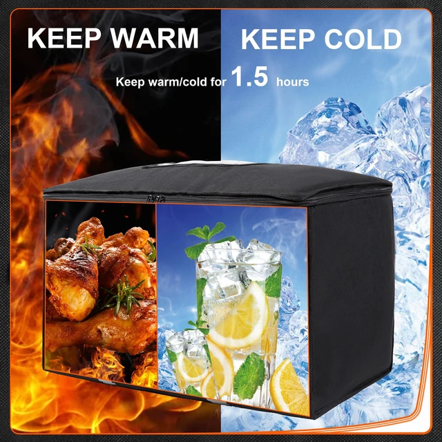 Alt view image 4 of 7 - Insulated Food Delivery Bag XXXL-23Wx15Hx14D inches Premium Insulated Grocery Bag for HOT/COLD Food Delivery, Fit for Uber Eats, Doordash, Commercial Catering Transportation