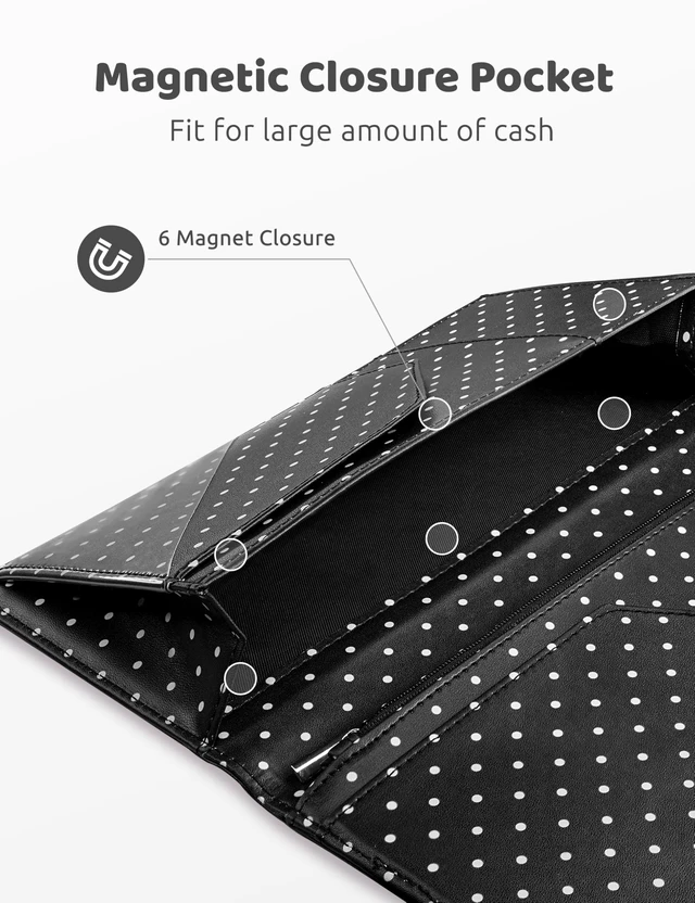Alt view image 3 of 6 - Server Book with Zipper Pocket and Magnetic Closure Server Booklet Waitress Book Serving Book with Money Pocket Waitstaff Organizer Fit Server Apron Waiter Book Wallet High Volume Pocket