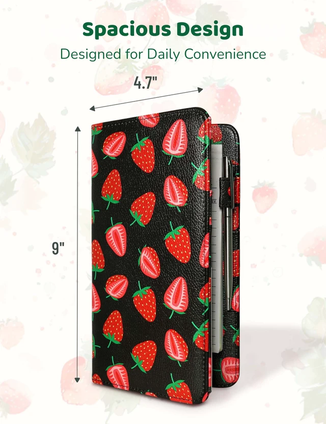 Alt view image 3 of 7 - Server Book with Zipper Pocket and Magnetic Closure Server Booklet Waitress Book Serving Book with Money Pocket Waitstaff Organizer Fit Server Apron Waiter Book Wallet High Volume Pocket