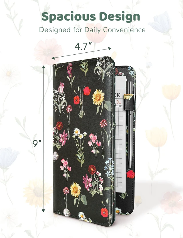 Alt view image 2 of 7 - Server Book with Zipper Pocket and Magnetic Closure Server Booklet Waitress Book Serving Book with Money Pocket Waitstaff Organizer Fit Server Apron Waiter Book Wallet High Volume Pocket