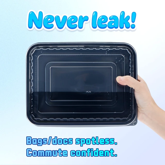 Alt view image 4 of 7 - 40 Pack 48oz Meal Prep Containers - Shrink-Wrapped No Pre-Wash Single Deep Compartment Leakproof | Shatterproof Flexible Pure PP | Microwave Safe To-Go Box for Chicken, Ribs & Leftovers
