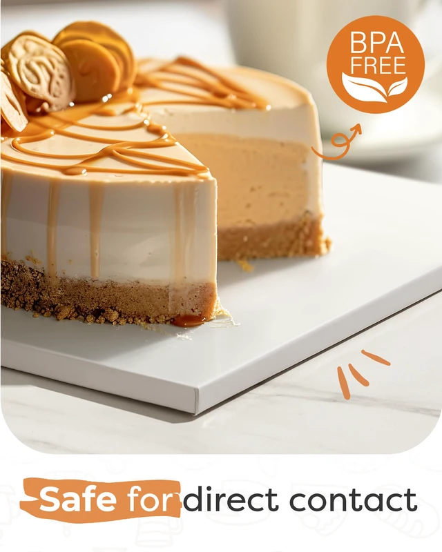 Alt view image 5 of 6 - Cake Boards 12 Inch Square Cake Drums Base para Pastel, 6 Pack Disposable, 1/2 Inch Thick, Sturdy Corrugated Cardboard Base, Smooth & Grease-resistant Surface, White, for Multi-tiered Cake