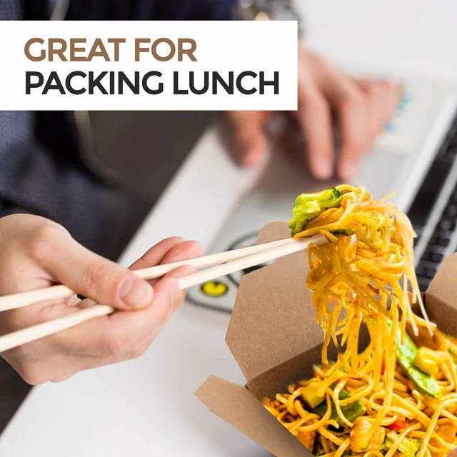 Alt view image 6 of 7 - Take Out Food Containers Microwaveable Kraft Brown Take Out Boxes 45 oz (50 Pack) Leak and Grease Resistant Food Containers - Recyclable Lunch Box - To Go Containers for Restaurant, Catering and Party