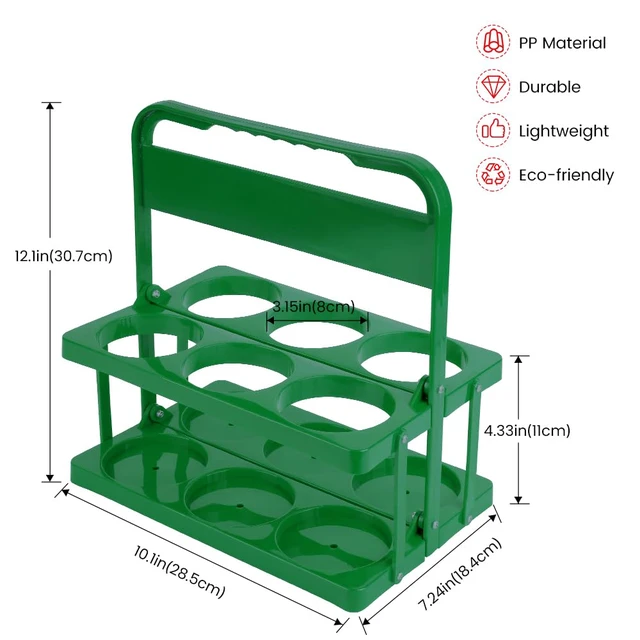 Alt view image 4 of 7 - Reusable Drink Carrier with Handle for Delivery Drivers, Portable Cup/Coffee Holder Accessories for Delivery, Foldable Drinks Caddy with Tray, Car Durable Plastic Festive Bottle, Vacation