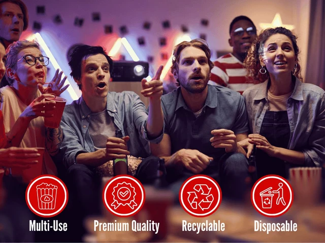 Alt view image 5 of 7 - Popcorn Boxes, 100 Pack, 46oz Large Capacity 250g Grease-Resistant Paper, Sturdy & Durable, Cute, Fast Assembly, Movie Night Supplies, For Family Party, Carnival, Cinema