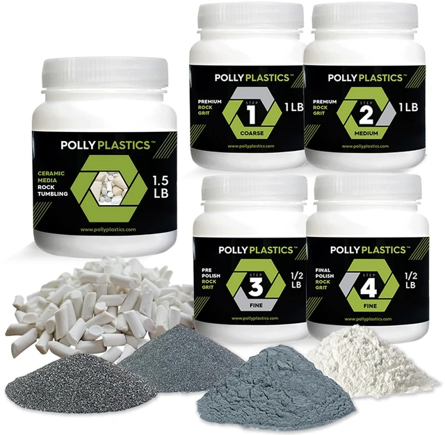 Main image of Rock Tumbler Grit and Polish Refill & Ceramic Tumbling Filler Media - Silicone Carbide Polisher Grit - Rock Polish Supplies & Accessories