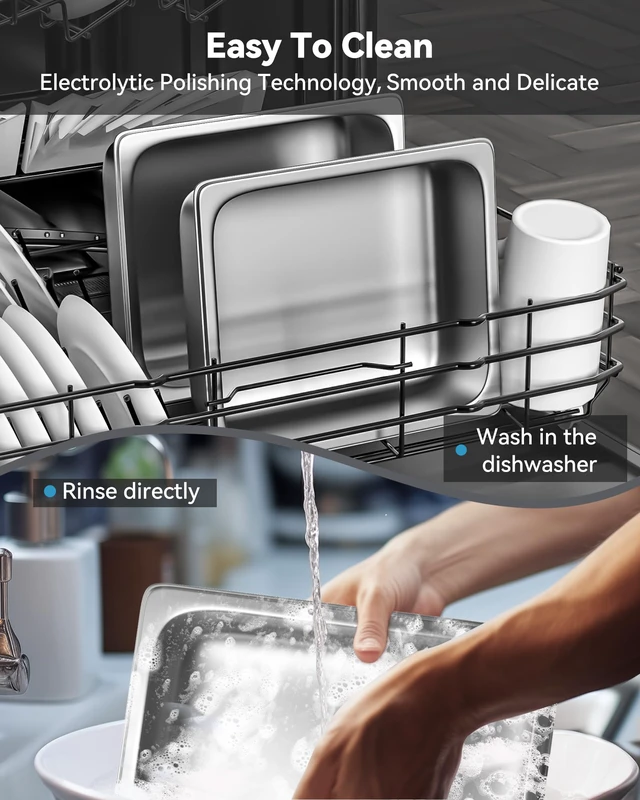 Alt view image 7 of 7 - Hotel Pans with Lids, 4 Pack 1/2 Size 4" Deep Stainless Steel Steam Table Pan, 22 Gauge Anti Jam, Commercial Catering Food Pans, for Hotel Home Party Restaurant Buffet