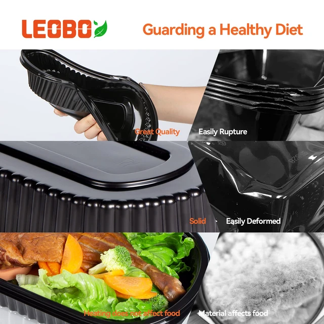 Alt view image 4 of 6 - 45 Pack 26oz Meal Prep Containers - Shrink Wrapped No Pre-Wash Leak Proof BPA-Free | Microwave & Freezer Safe | Stackable, Reusable To Go Containers for Bulk Storage, Leftover & Takeout