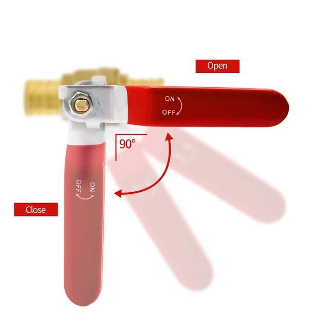 Alt view image 3 of 7 - 10pcs PEX Ball Valves, 1/2" PEX Brass Full Port Shut Off Ball Valve, Full Port Shut-off Ball Valve, Quarter Turn HOT (RED) COLD (BLUE) of Water Stop Shut off