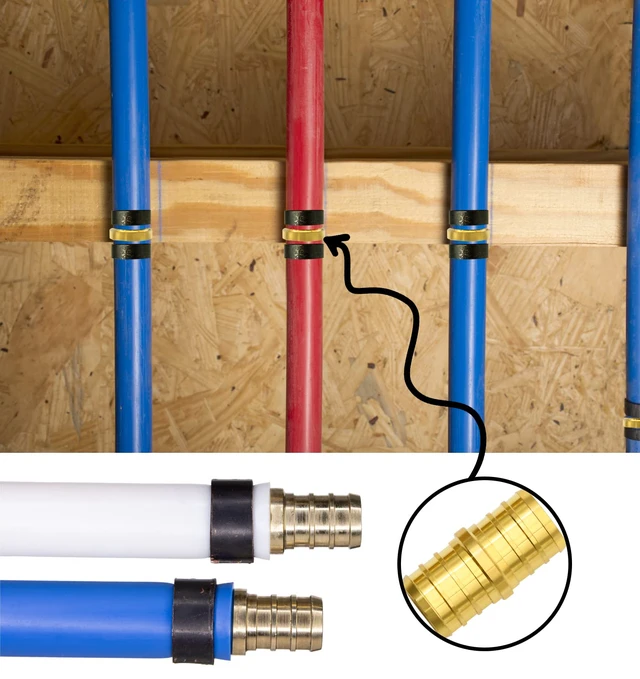 Alt view image 7 of 7 - 25 Pack 3/4" PEX Fittings, PEX Brass Straight Coupling Fittings for PEX Tubing Pipe