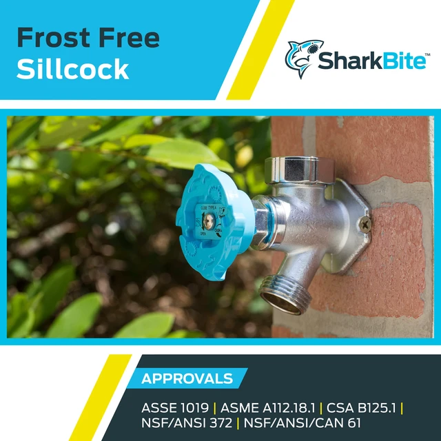 Alt view image 5 of 6 - 4 Inch Frost Free Sillcock, 1/2 x 3/4 Inch MHT, Push to Connect Brass Plumbing Fitting, PEX Pipe, Copper, CPVC, PE-RT, HDPE, 25743LF