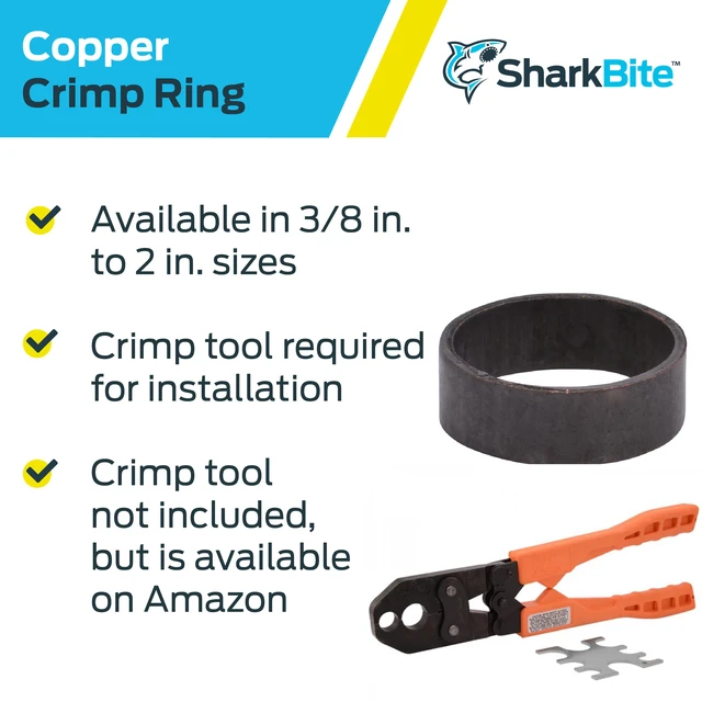 Alt view image 4 of 5 - 3/4 Inch Copper Crimp Rings, Pack of 100, PEX Pipe, PE-RT, 23103CP100