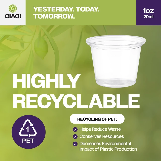 Alt view image 3 of 7 - 1OZ PP Clear Portion Cup,Lids Sold Separately (Case of 2,500)