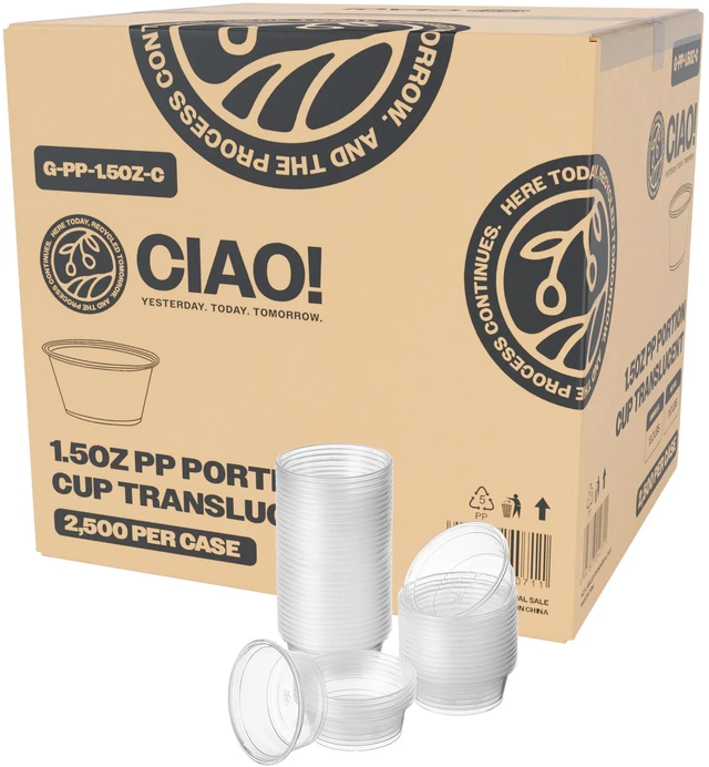 Main image of 1.5OZ PP Clear Portion Cup, Lids Sold Separately (Case of 2,500)