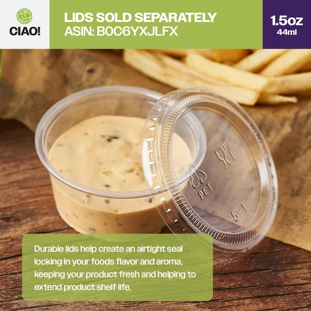 Alt view image 7 of 7 - 1.5OZ PP Clear Portion Cup, Lids Sold Separately (Case of 2,500)