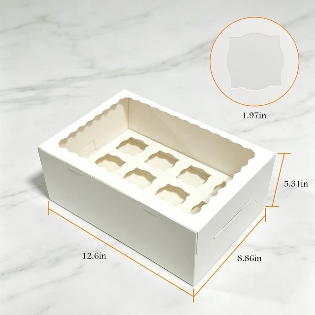 Alt view image 3 of 7 - Dessert Shooter Boxes, Pack of 6, Each Holds 12 5oz Cups Sturdy Dessert Cup Holder Boxes with Window & Inserts for Party & Wedding Favors, Catering and Events, Easy Assembly