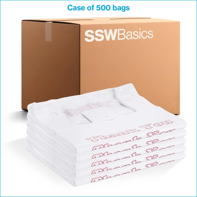 Alt view image 6 of 6 - White Thank You Bags Case of 500-11 ½" x 6" x 21"