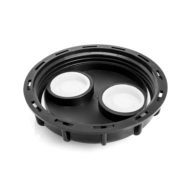 Alt view image 2 of 5 - IBC Tote Lid Cover, 6.5" IBC Tank Water Liquid Tank Cap with Double Vent Hole for Chemical, Food, Industries Storage (Pack of 3)