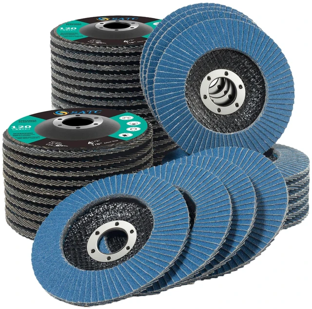 Main image of 4.5" x 7/8" Inch Flap Discs 40 Pack Grinding Wheels 120 Grit T29 Zirconia Flap Wheels for 4 1/2 Inch Angle Grinder Metal Stainless Steel