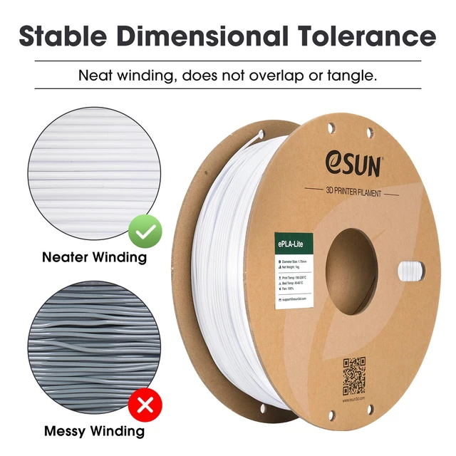 Alt view image 5 of 7 - PLA Filament 1.75mm, High Toughness 3D Printer Filament Upgraded PLA Filament, Dimensional Accuracy +/- 0.03mm, 1KG per Spool, 4 Spools 3D Printing Filament for 3D Printers, Cold White