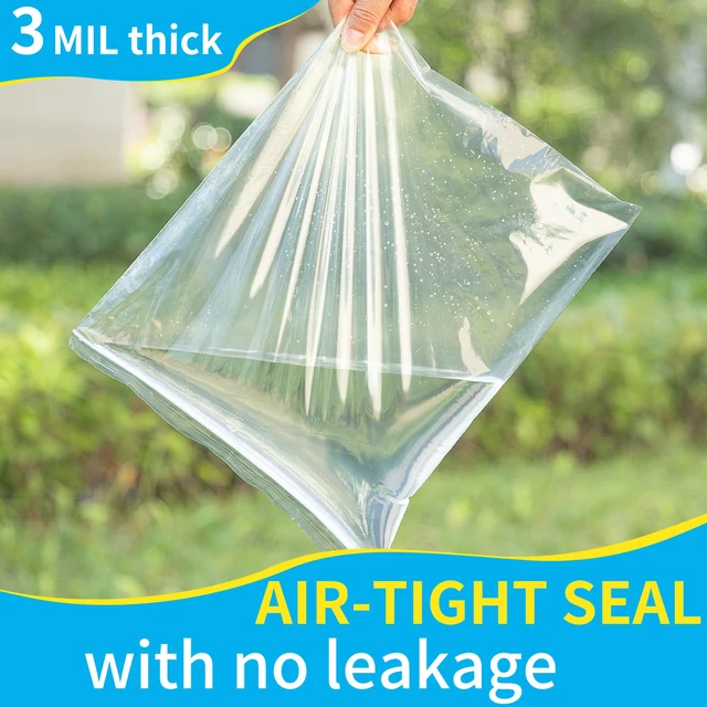 Alt view image 4 of 7 - 120 Count 10" X 13" Clear Large Plastic Zip Bags Resealable Poly Bag for Clothing, T-Shirt, Prints, Photos, Documents, Home, Office Storage & Organization