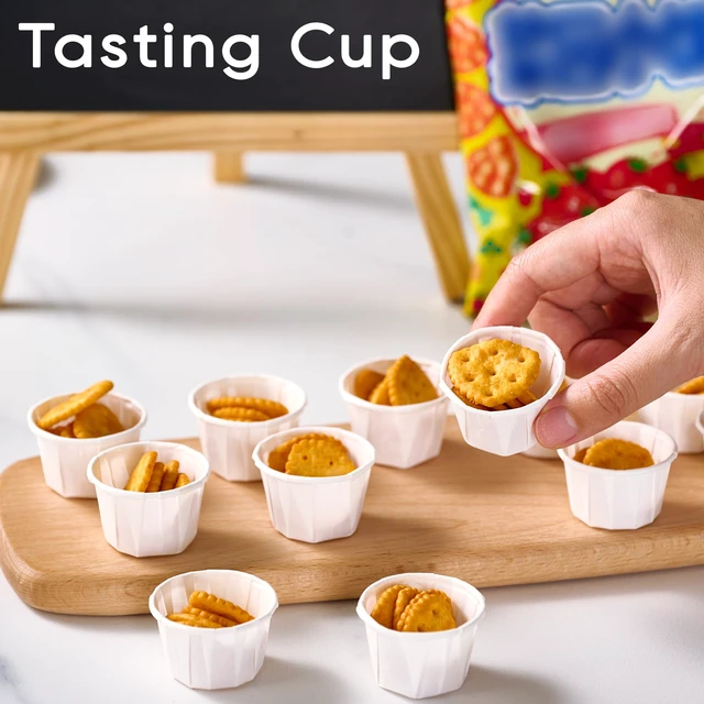 Alt view image 4 of 7 - 500 Pack 1 oz Disposable Condiment Cups, 1 oz Souffle Medicine Cups Stackable, medicine cups, souffle cups, pill cups, small paper cups, dispensing medicines, single-use, lightweight compact