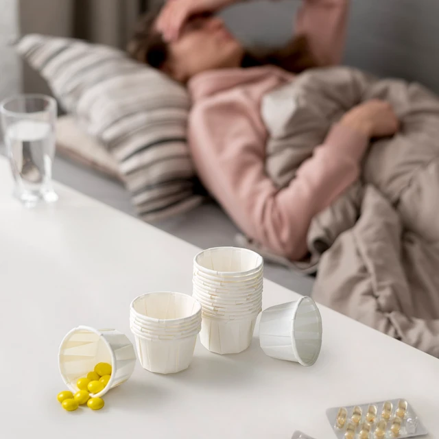 Alt view image 7 of 7 - 500 Pack 1 oz Disposable Condiment Cups, 1 oz Souffle Medicine Cups Stackable, medicine cups, souffle cups, pill cups, small paper cups, dispensing medicines, single-use, lightweight compact