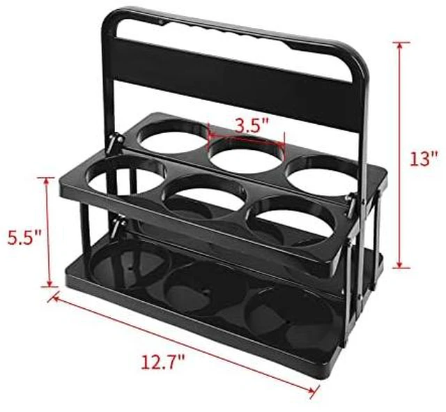 Alt view image 2 of 7 - Portable Drink Carrier Suitable for Doordash Accessories Grubhub Postmates Drivers, Reusable Cup Holder with Handle,Perfect Plastic take Out Carriers delivery, Black, (112)