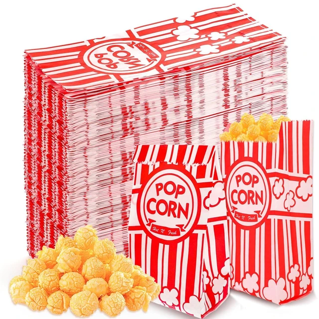 Main image of 600 Pcs Paper Popcorn Bags, 1 Oz, Oil-Resistant, for Movie Nights Business Food-Grade Paper, Individual Serving Size, Easy to Stack, for Popcorn Machine, School Carnivals, Parties