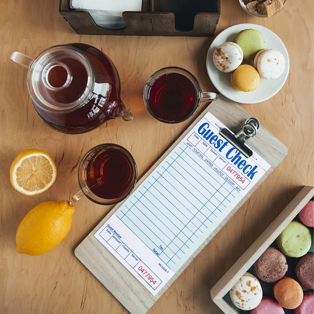 Alt view image 7 of 7 - Guest Checks Server Note Pads 600 Sheets Waitress Notepad for Restaurants (12 Books) 3.5" x 6.75" Per Ticket Book