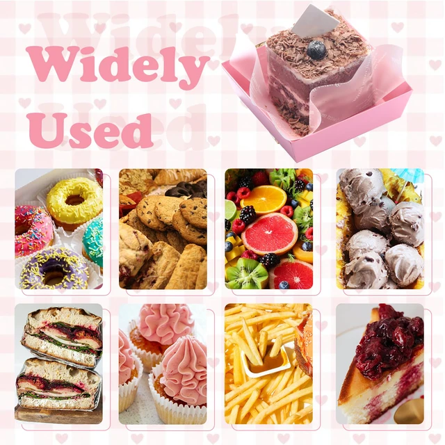 Alt view image 5 of 6 - 50 Pack Charcuterie Boxes with Clear Lids, 4 Inches Pink Dessert Boxes To Go Disposable Mini Charcuterie Boxes for Cookie, Sandwich, Strawberry, Cupcake, Macaron, Cake Slice