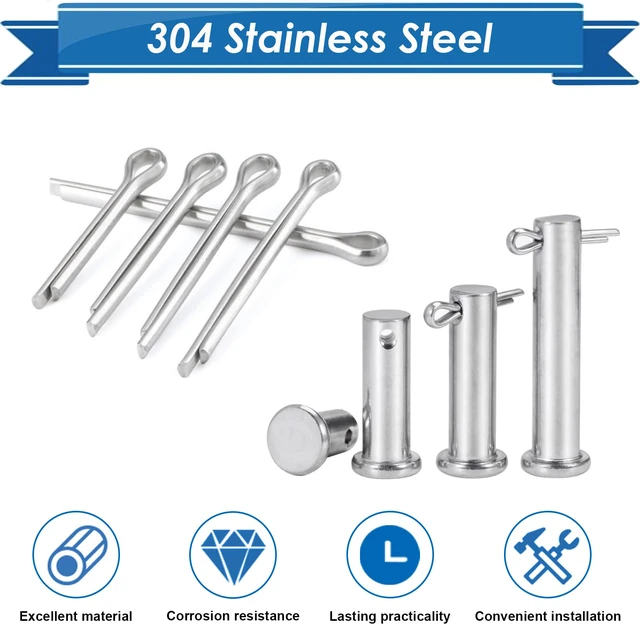 Alt view image 4 of 6 - 520Pcs Cotter Pin Assortment Kit - 304 Stainless Steel 24 Sizes Small Cotter Pin Set for Automotive, Trailer, Hitch Pin Lock System
