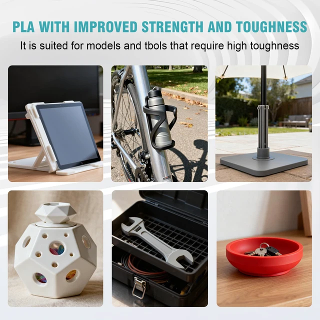 Alt view image 3 of 7 - 3D Printer Filament 1.75mm PLA + Filament 250g*8 Spool High Tough Low Warp 3D Printing Filament ±0.02mm for All FDM Printers