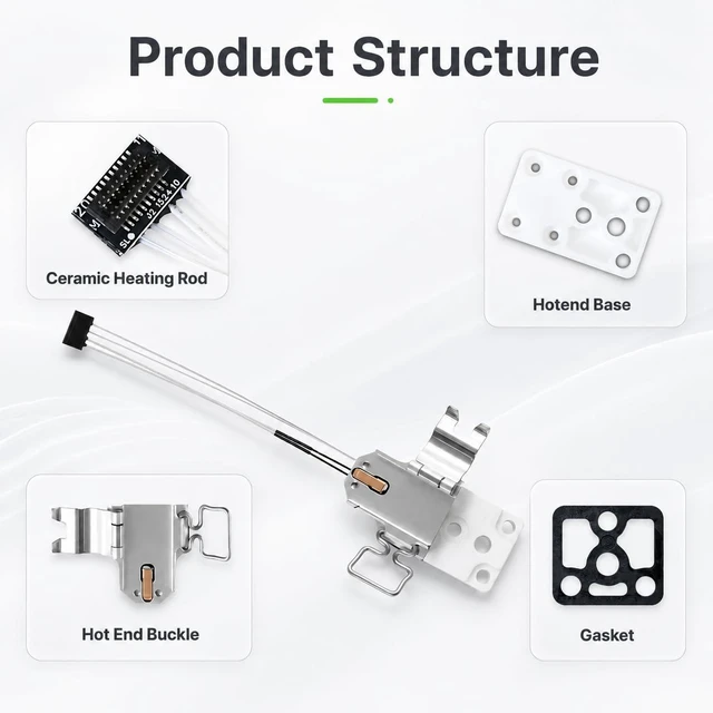 Alt view image 4 of 7 - Genuine Bamboo lab Latest Upgraded Hotend Heating Assembly for Bambu Lab A1 & A1 Mini, Replacement Hot End Kit with Heating Block for 3D Printer