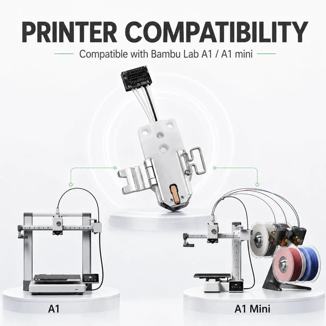 Alt view image 7 of 7 - Genuine Bamboo lab Latest Upgraded Hotend Heating Assembly for Bambu Lab A1 & A1 Mini, Replacement Hot End Kit with Heating Block for 3D Printer