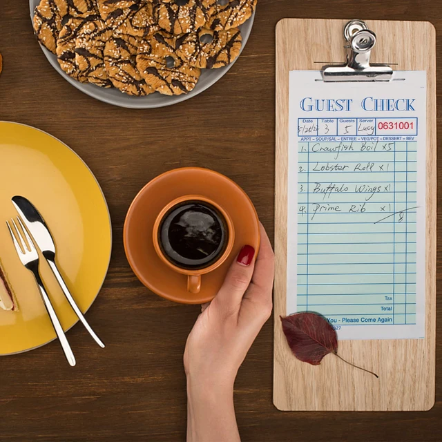 Alt view image 7 of 7 - Guest Checks Server Note Pads 600 Sheets With Carbonless 600 Copy Sheets for Restaurants (12 Books) 3.5" x 6.75" Per Ticket Books