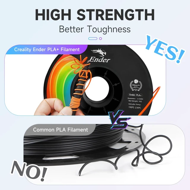 Alt view image 5 of 7 - 3D Printer Filament Navy Blue 1KG PLA+ Filament 1.75mm, PLA Plus Strong Toughness Dimensional Accuracy +/- 0.03mm, PLA Pro for Most 3D Printer