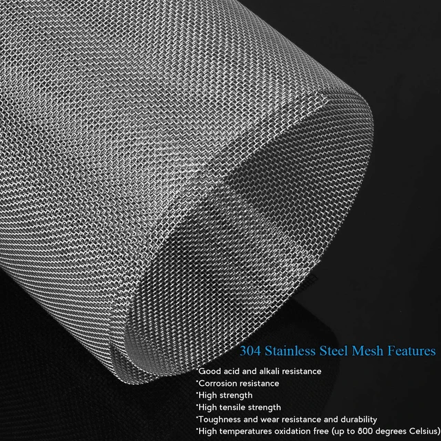 Alt view image 6 of 7 - 2PACK Stainless Steel Mesh 12X24(305X610mm), 20 Mesh Wire Mesh 304 Steel Woven Screen Mesh, 1mm Hole Sturdy Easy to Cut Never Rust for Window Screen, Vent, Cage, Garden, DIY Projects