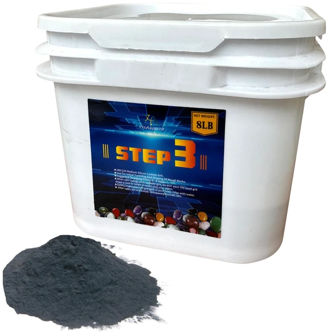 Main image of 8 lbs Tumbler Media Grit,Rock Polishing Grit Media, Works with Any Rock Tumbler, Rock Polisher, Stone Polisher,PRE-Polish 500 Silicon Carbide Grit, Step 3 for Tumbling Stones
