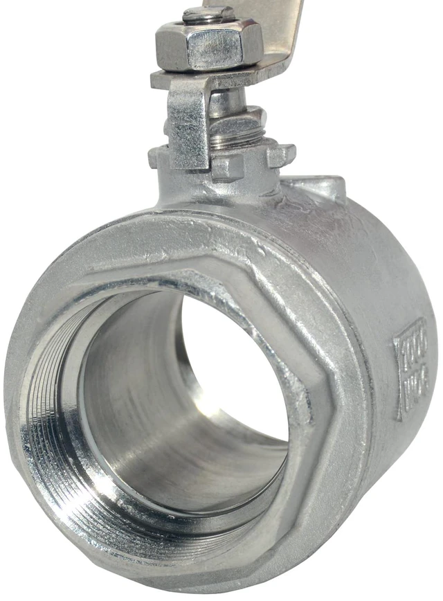 Alt view image 4 of 6 - 1-1/2" MPT Female 316 Stainless Steel Full Port Ball Valve Vinyl Handle WOG1000 (1.5 Inch 2pcs)