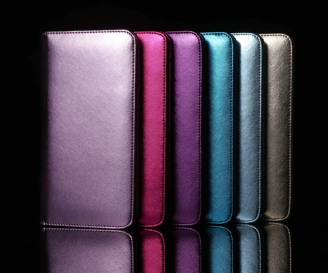 Alt view image 7 of 7 - 4.7 X 9 Metallic Purple Server Book with Zipper Pocket Bling Waitress Book with Money Pocket and Magnetic Closure, Restaurant Waitstaff Organizer Fit Server Apron with High Volume Pocket